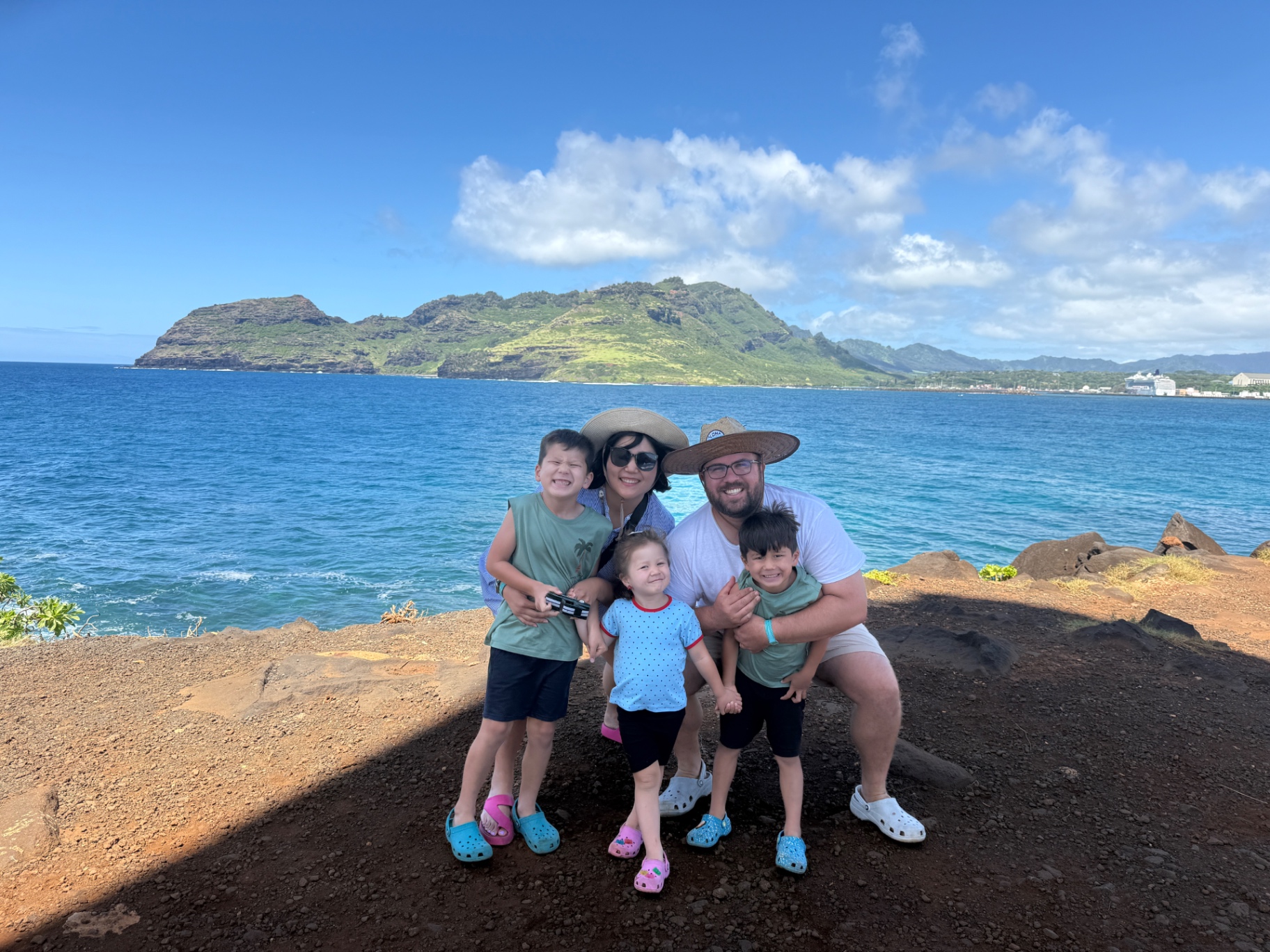 Logan Allec with his family